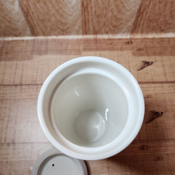 2011 STARBUCKS Falala Travel Mug Holiday Fa La La Double Wall Ceramic & Lid 12oz - Picture 4 of 11